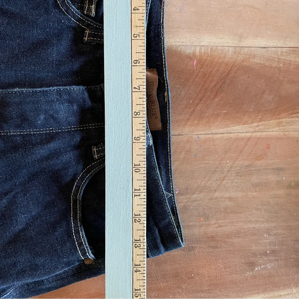 Judy Blue Dark Blue Retro Wide-Leg Jeans